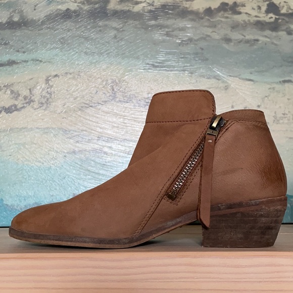 SAM EDELMAN Packer Leather Ankle Bootie Tan size 5 GUC - Picture 8 of 12